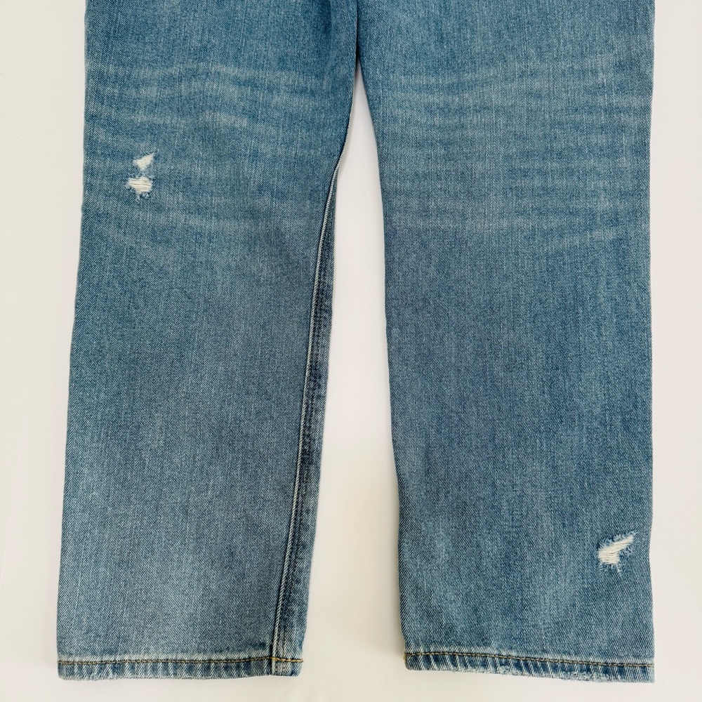 American Eagle Mom Jean Size 8 Regular Distressed Ripped Knees - Picture 8 of 16
